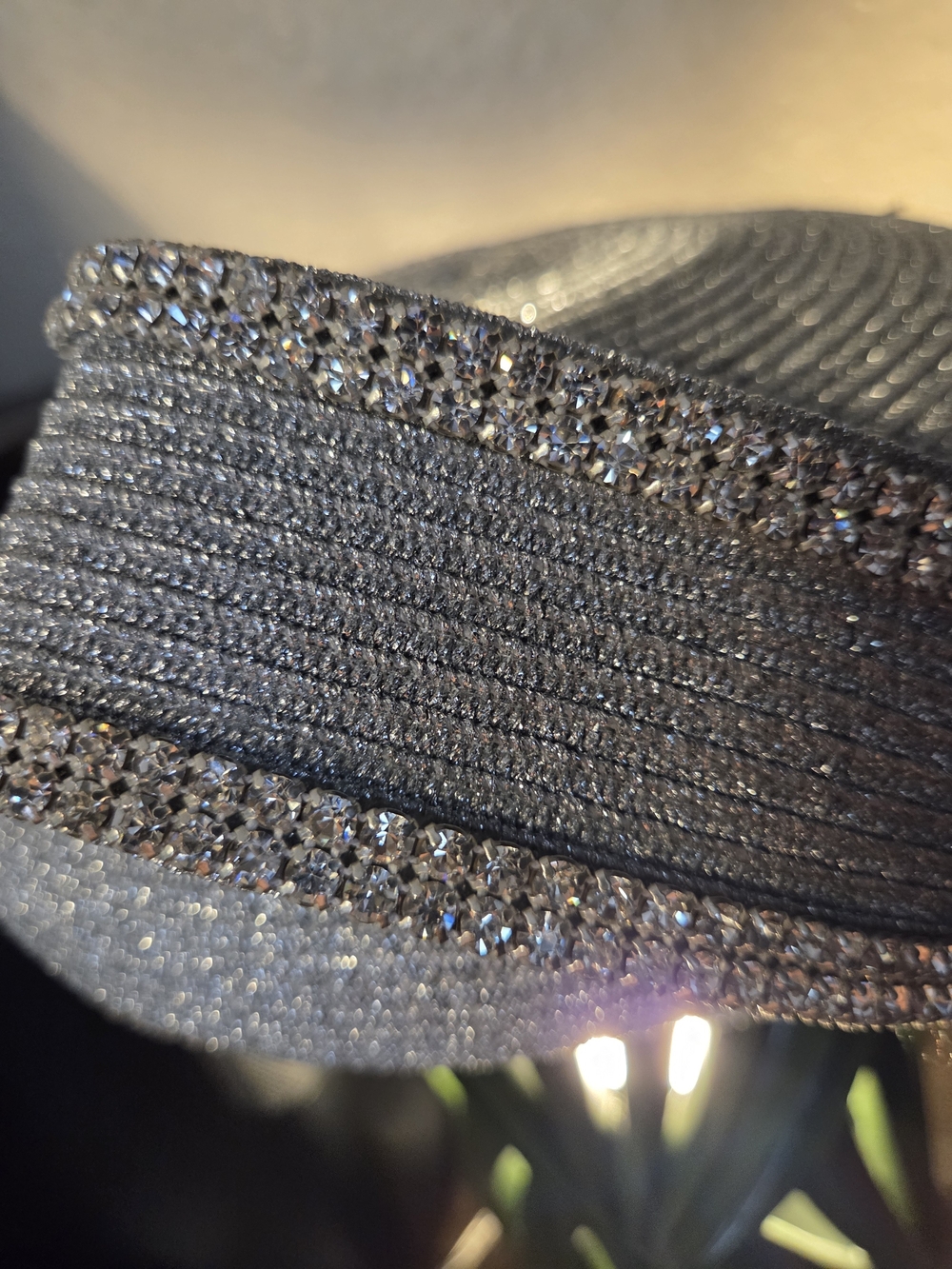 Lily And Taylor Of New York Silver Rhinestone Trim Knit Hat - Picture 7 of 7
